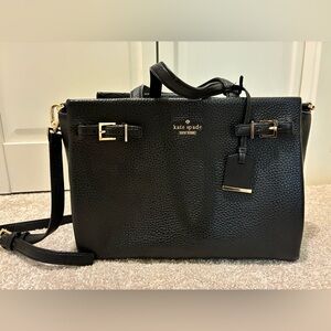 Kate Spade Black Pebbled Leather Satchel